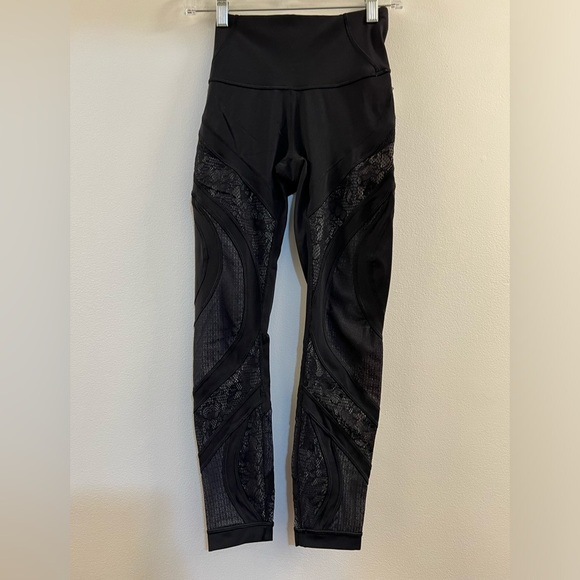 Lululemon Wunder Under High Rise Tight 25” Lace Black xx. - Picture 16 of 16